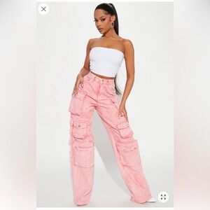 1x worn Trendy Pink Cargo Pants